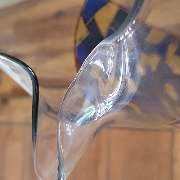 Vintage MCM Martini Cocktail Pitcher 22K Gold Mosaic West Virginia Glass Co - Picture 5 of 7